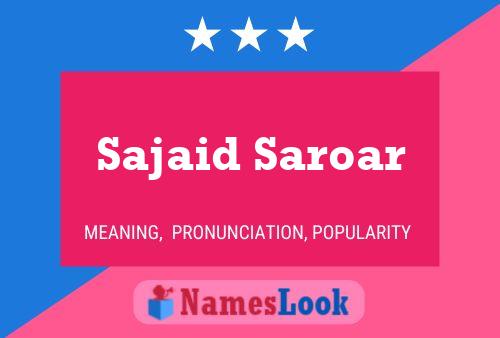 ملصق اسم Sajaid Saroar