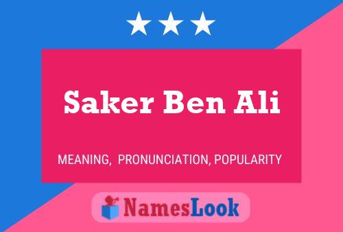 ملصق اسم Saker Ben Ali