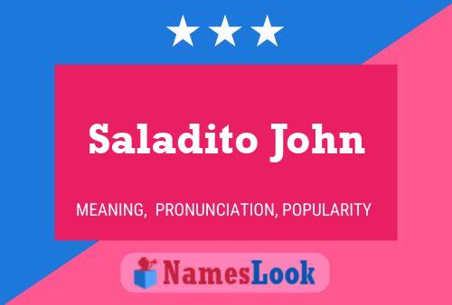 ملصق اسم Saladito John