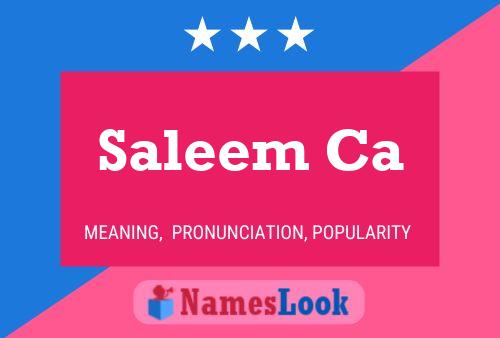 ملصق اسم Saleem Ca