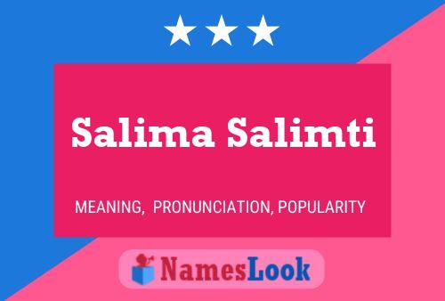 ملصق اسم Salima Salimti