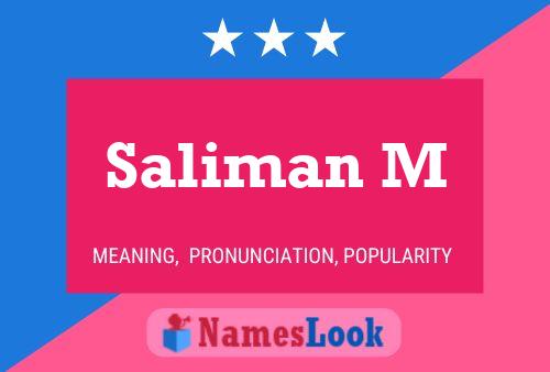 ملصق اسم Saliman M