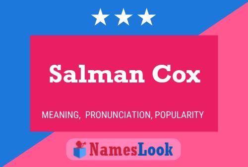 ملصق اسم Salman Cox