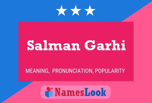 ملصق اسم Salman Garhi