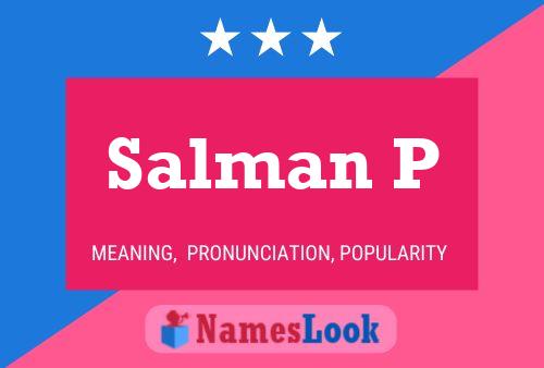 ملصق اسم Salman P