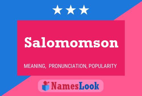 ملصق اسم Salomomson