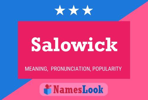 ملصق اسم Salowick