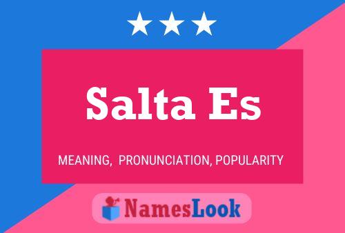 ملصق اسم Salta Es