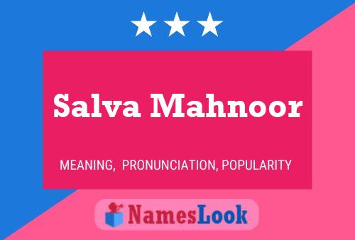 ملصق اسم Salva Mahnoor