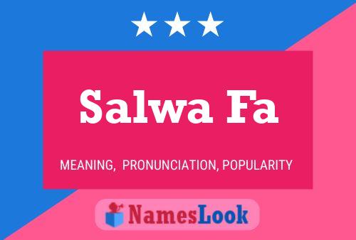 ملصق اسم Salwa Fa