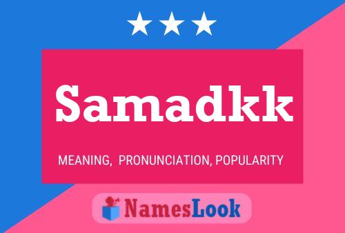 ملصق اسم Samadkk