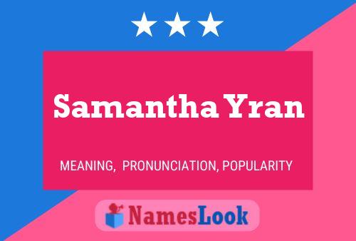 ملصق اسم Samantha Yran