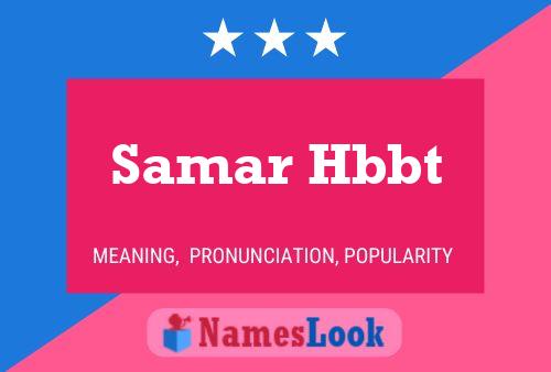 ملصق اسم Samar Hbbt