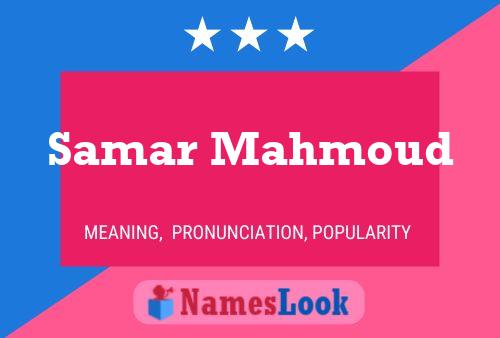 ملصق اسم Samar Mahmoud