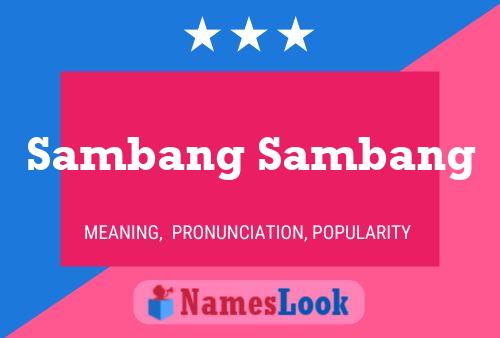 ملصق اسم Sambang Sambang