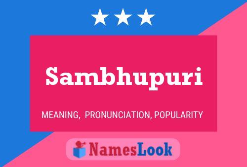 ملصق اسم Sambhupuri