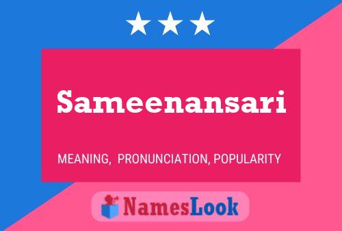 ملصق اسم Sameenansari