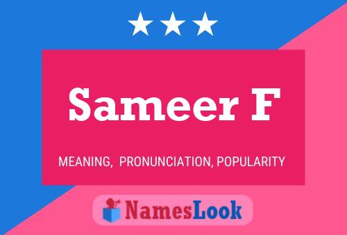 ملصق اسم Sameer F