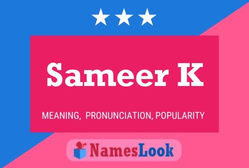 ملصق اسم Sameer K