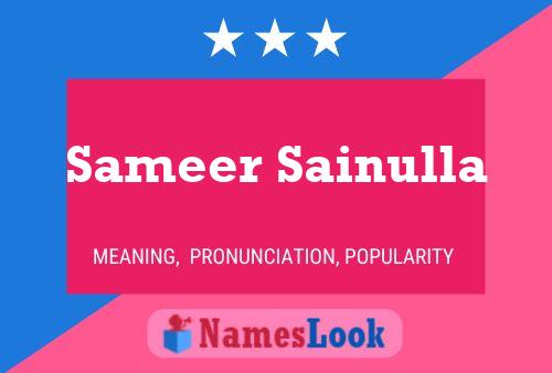 ملصق اسم Sameer Sainulla