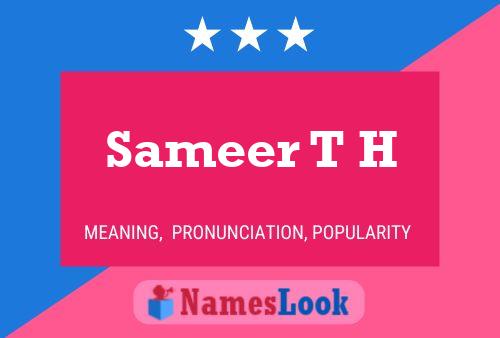 ملصق اسم Sameer T H