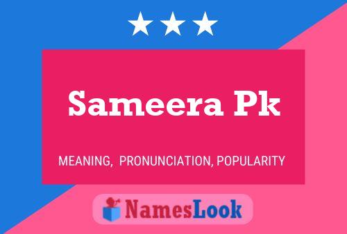 ملصق اسم Sameera Pk