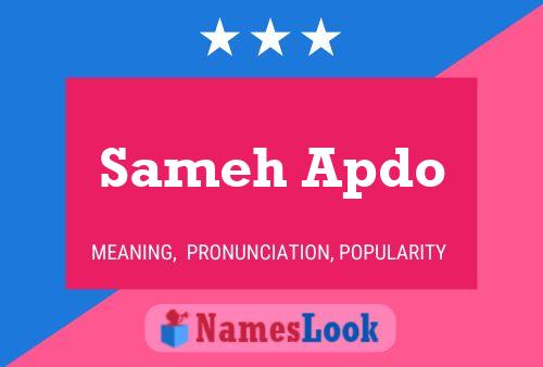 ملصق اسم Sameh Apdo