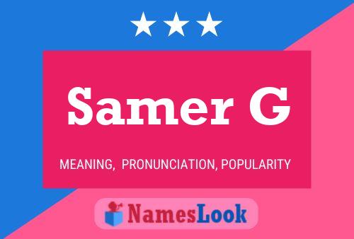 ملصق اسم Samer G