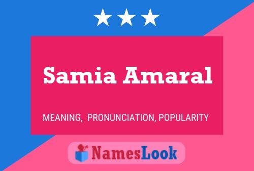 ملصق اسم Samia Amaral