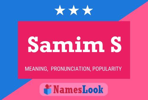 ملصق اسم Samim S