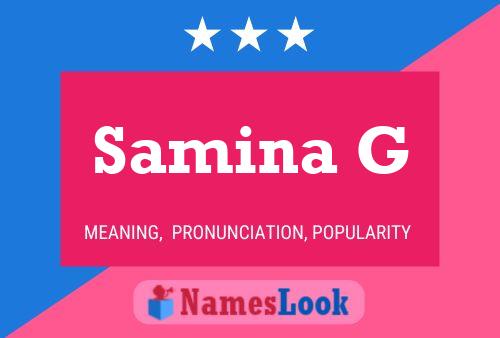 ملصق اسم Samina G