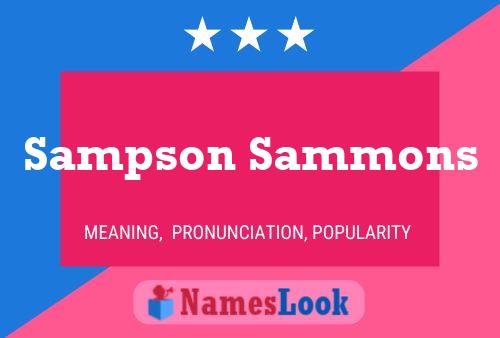 ملصق اسم Sampson Sammons