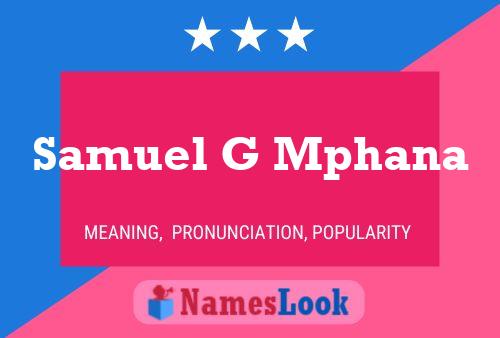 ملصق اسم Samuel G Mphana