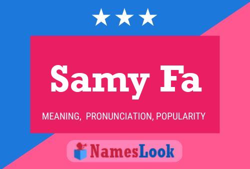 ملصق اسم Samy Fa