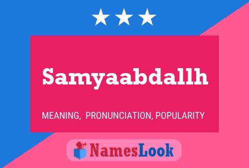 ملصق اسم Samyaabdallh