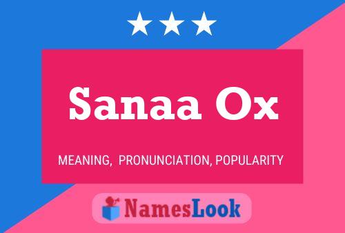 ملصق اسم Sanaa Ox