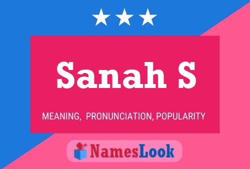 ملصق اسم Sanah S