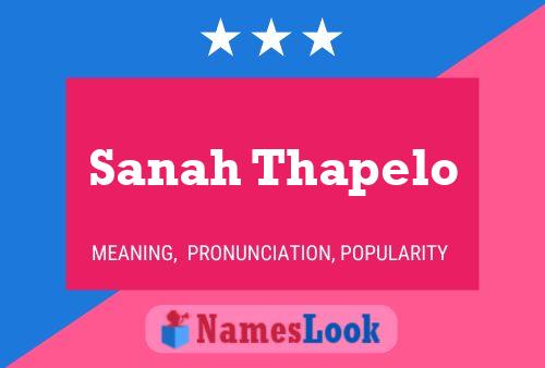 ملصق اسم Sanah Thapelo