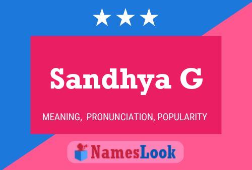 ملصق اسم Sandhya G