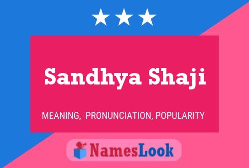 ملصق اسم Sandhya Shaji