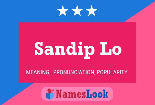 ملصق اسم Sandip Lo