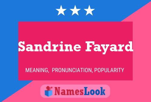 ملصق اسم Sandrine Fayard