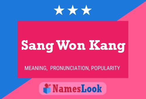 ملصق اسم Sang Won Kang