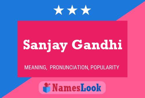 ملصق اسم Sanjay Gandhi