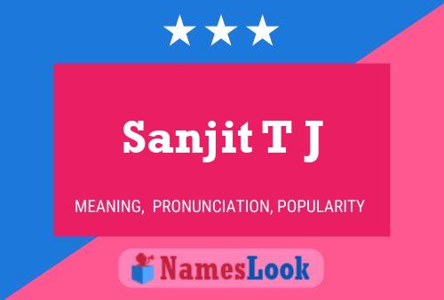 ملصق اسم Sanjit T J