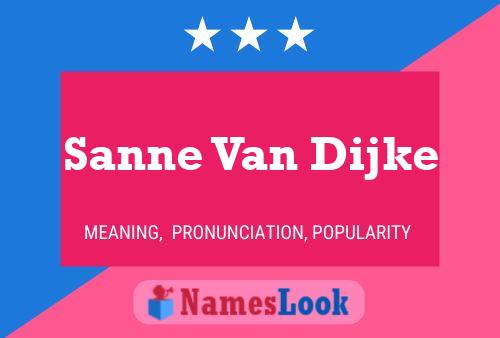 ملصق اسم Sanne Van Dijke