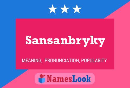 ملصق اسم Sansanbryky