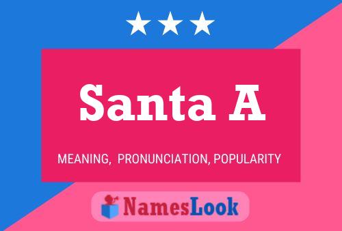 ملصق اسم Santa A