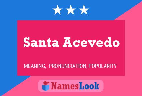 ملصق اسم Santa Acevedo