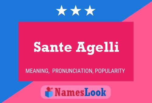 ملصق اسم Sante Agelli